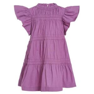Sea New York Grils Tiered Flutter Sleeve Dress | Size 8 | Purple